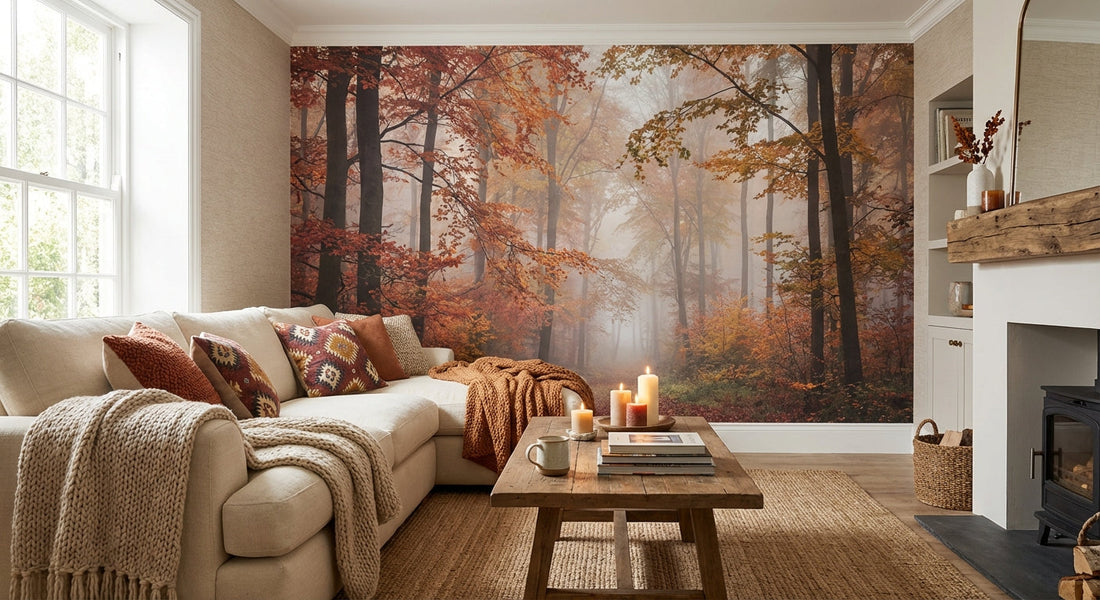 Creating a Cozy Autumn Ambiance with Wall Murals