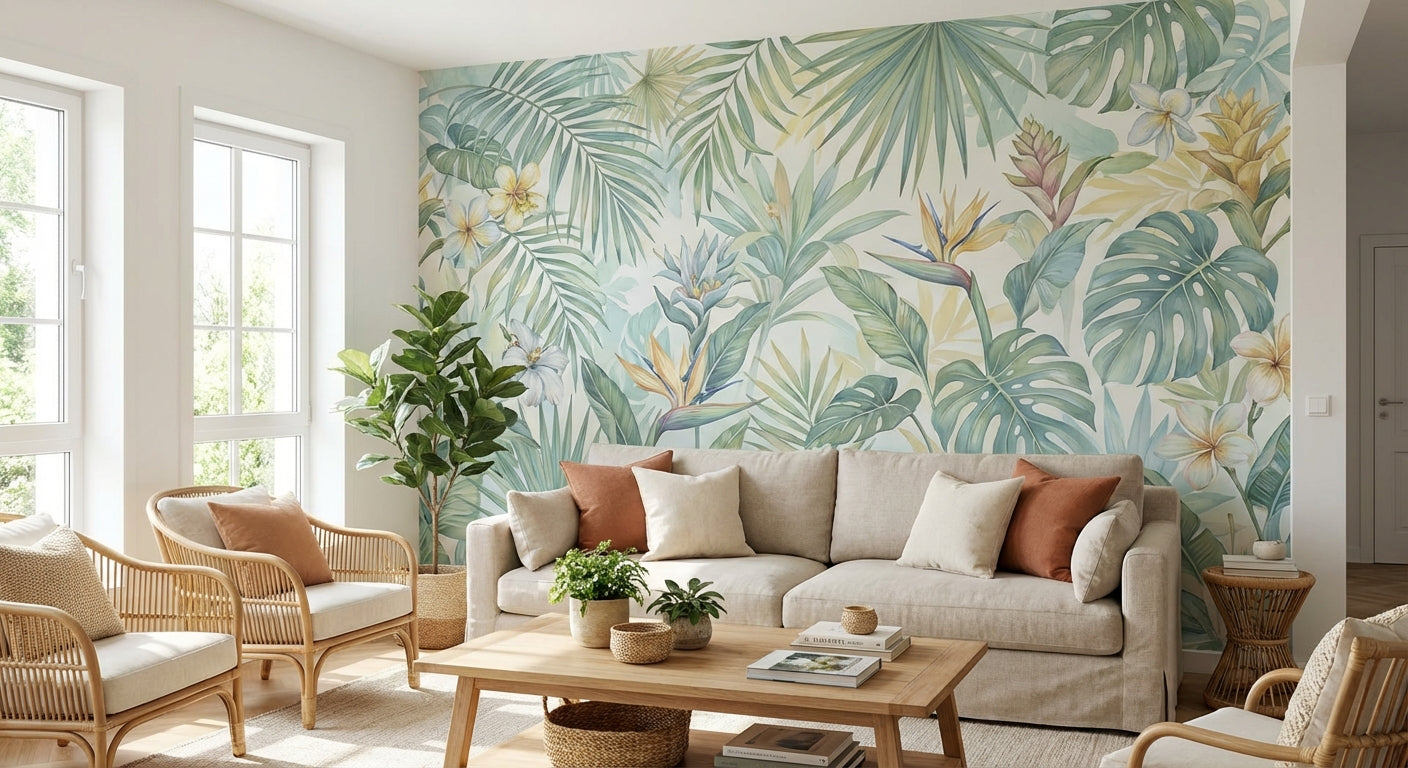 Creating a Summer Oasis with Tropical Wall Murals