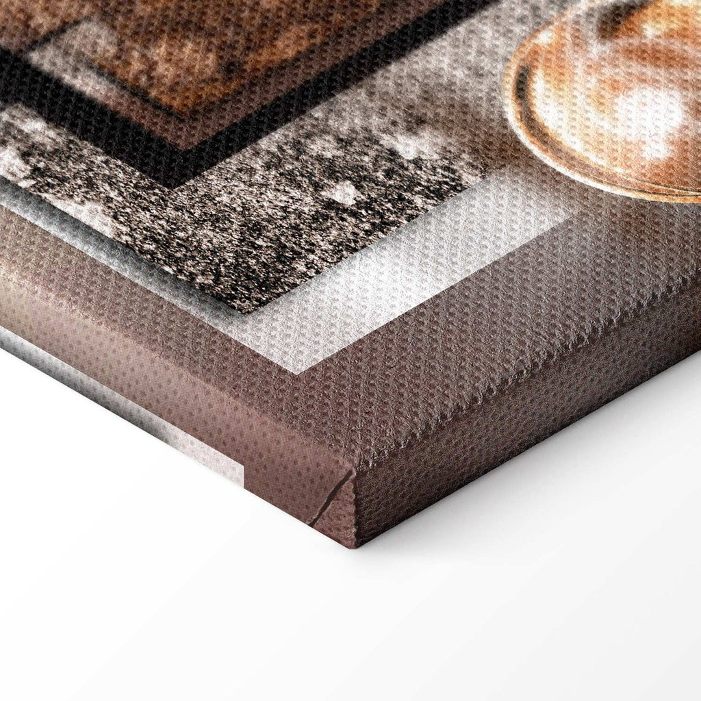 Cinnamon Rock Abstract Geometric Canvas Print