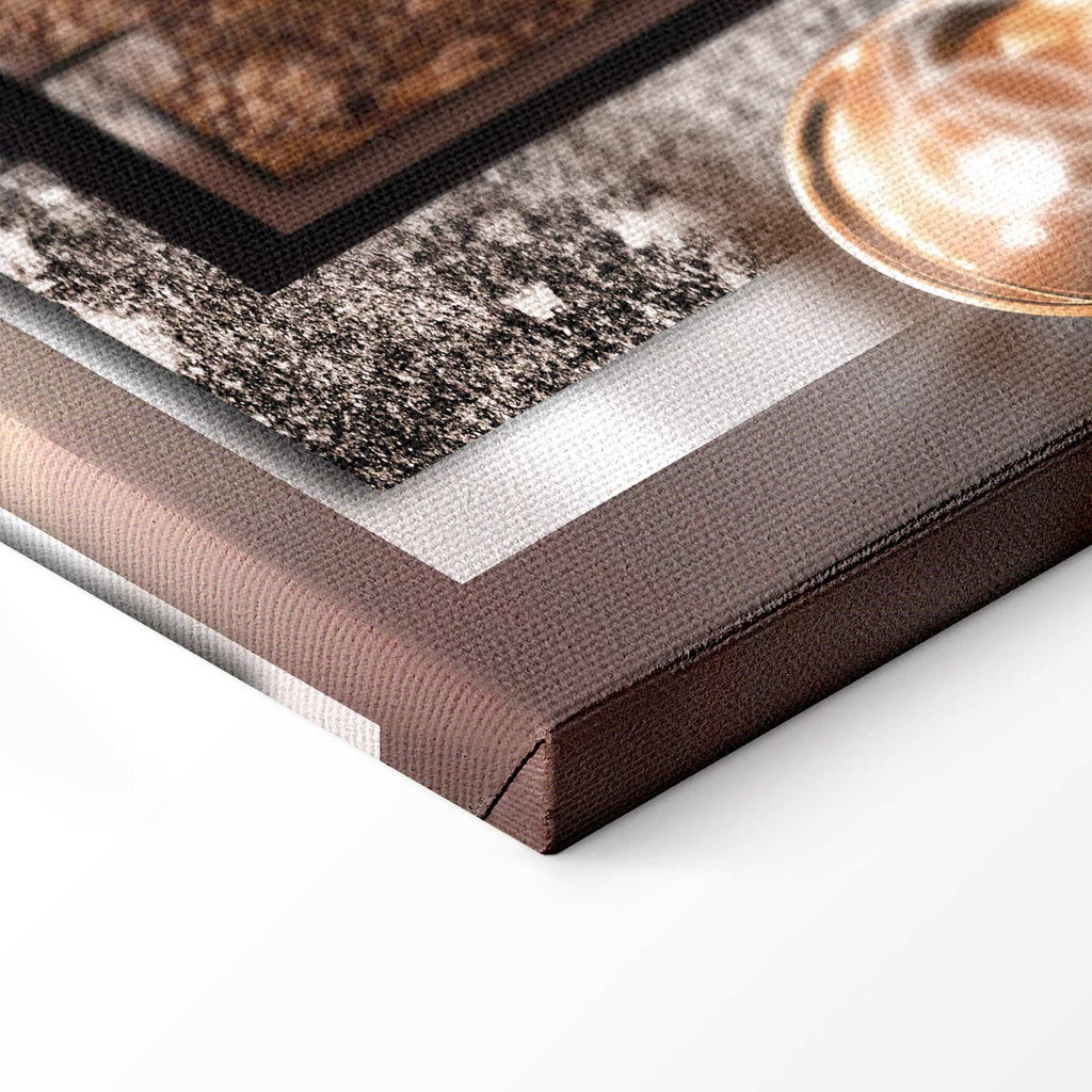 Cinnamon Rock Abstract Geometric Canvas Print