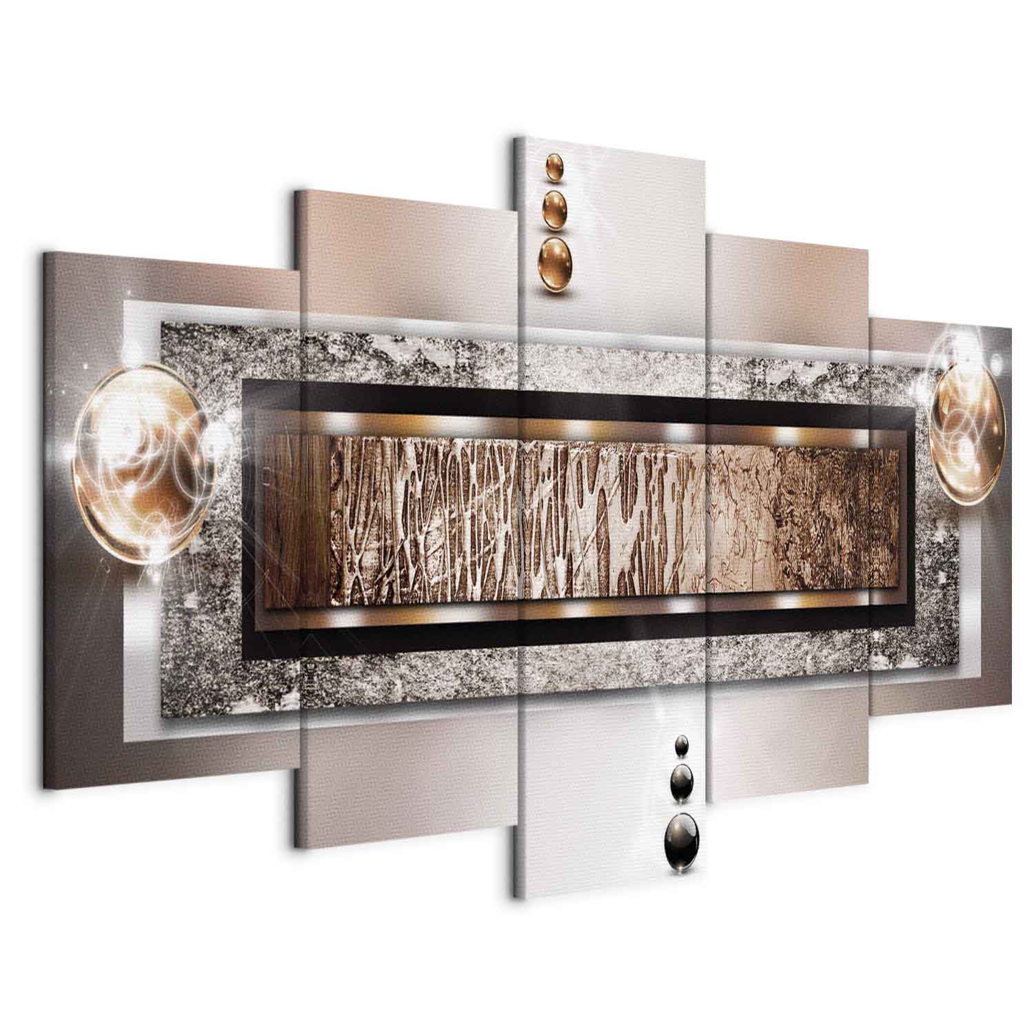 Cinnamon Rock Abstract Geometric Canvas Print