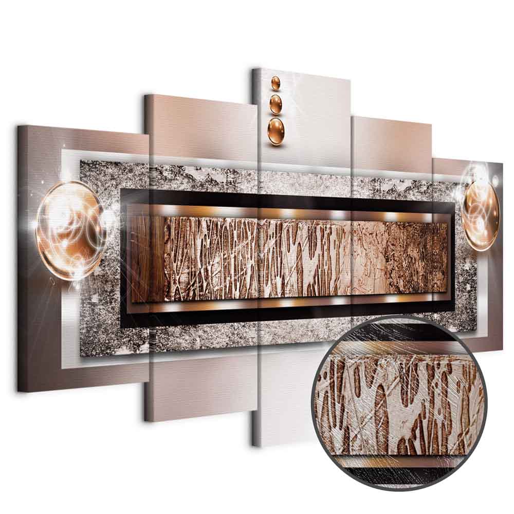 Cinnamon Rock Abstract Geometric Canvas Print