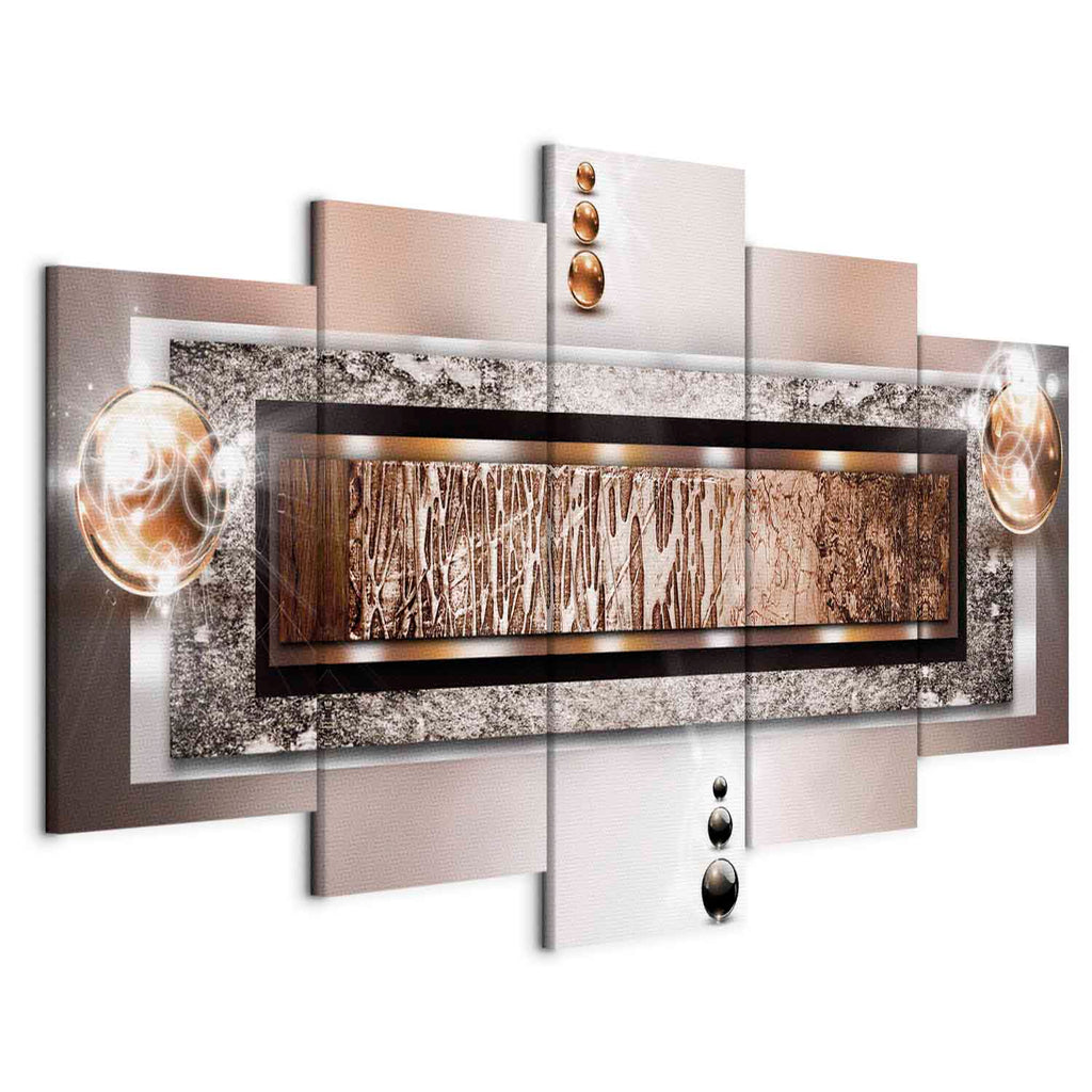 Cinnamon Rock Abstract Geometric Canvas Print