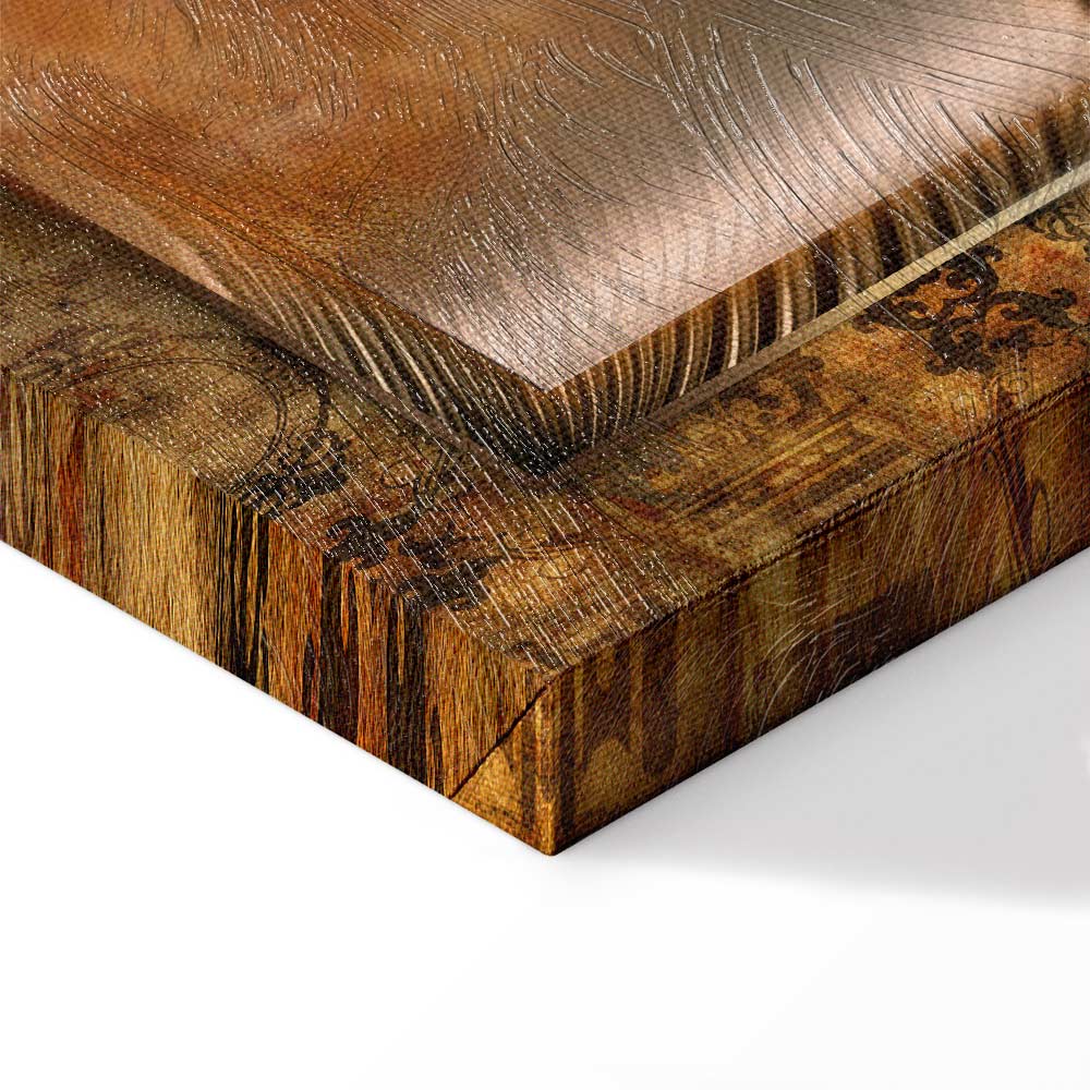 Abstract Steel World Map Canvas Print