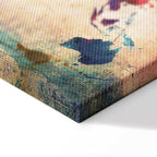 Rainbow Watercolour World Map Triptych Canvas Print