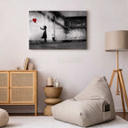 Banksy Hope Girl Graffiti Canvas Print
