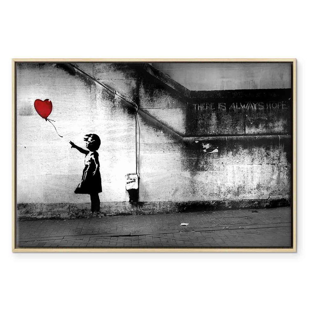 Banksy Hope Girl Graffiti Canvas Print