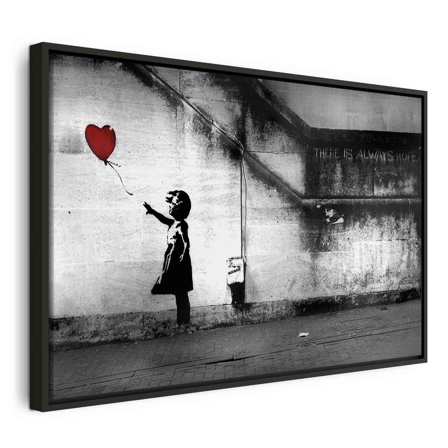 Banksy Hope Girl Graffiti Canvas Print