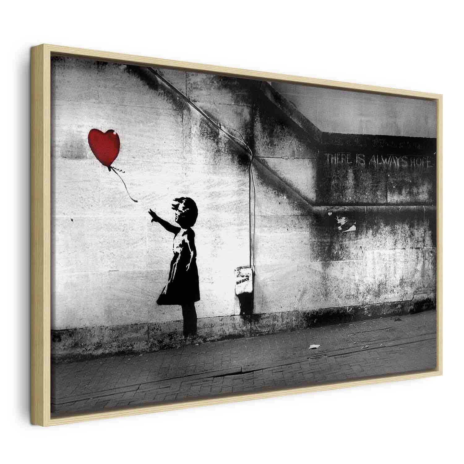 Banksy Hope Girl Graffiti Canvas Print
