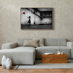 Banksy Hope Girl Graffiti Canvas Print