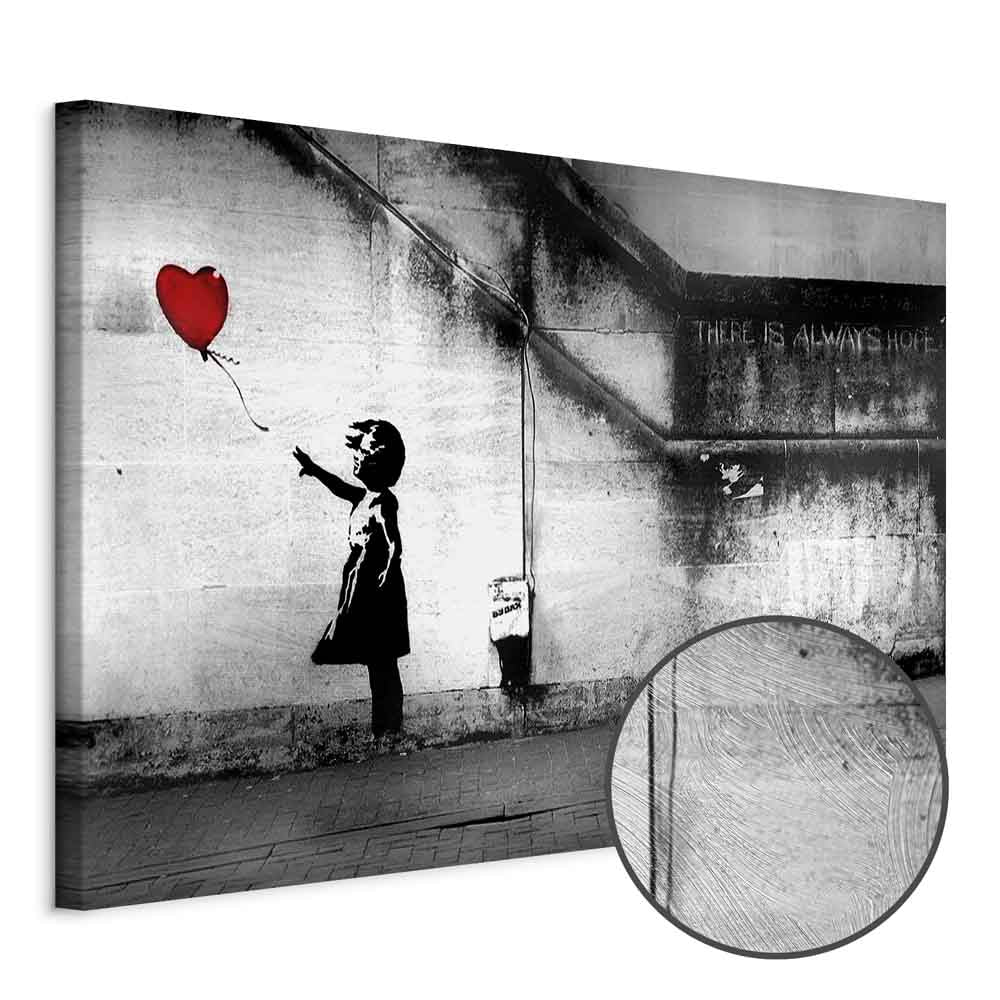Banksy Hope Girl Graffiti Canvas Print