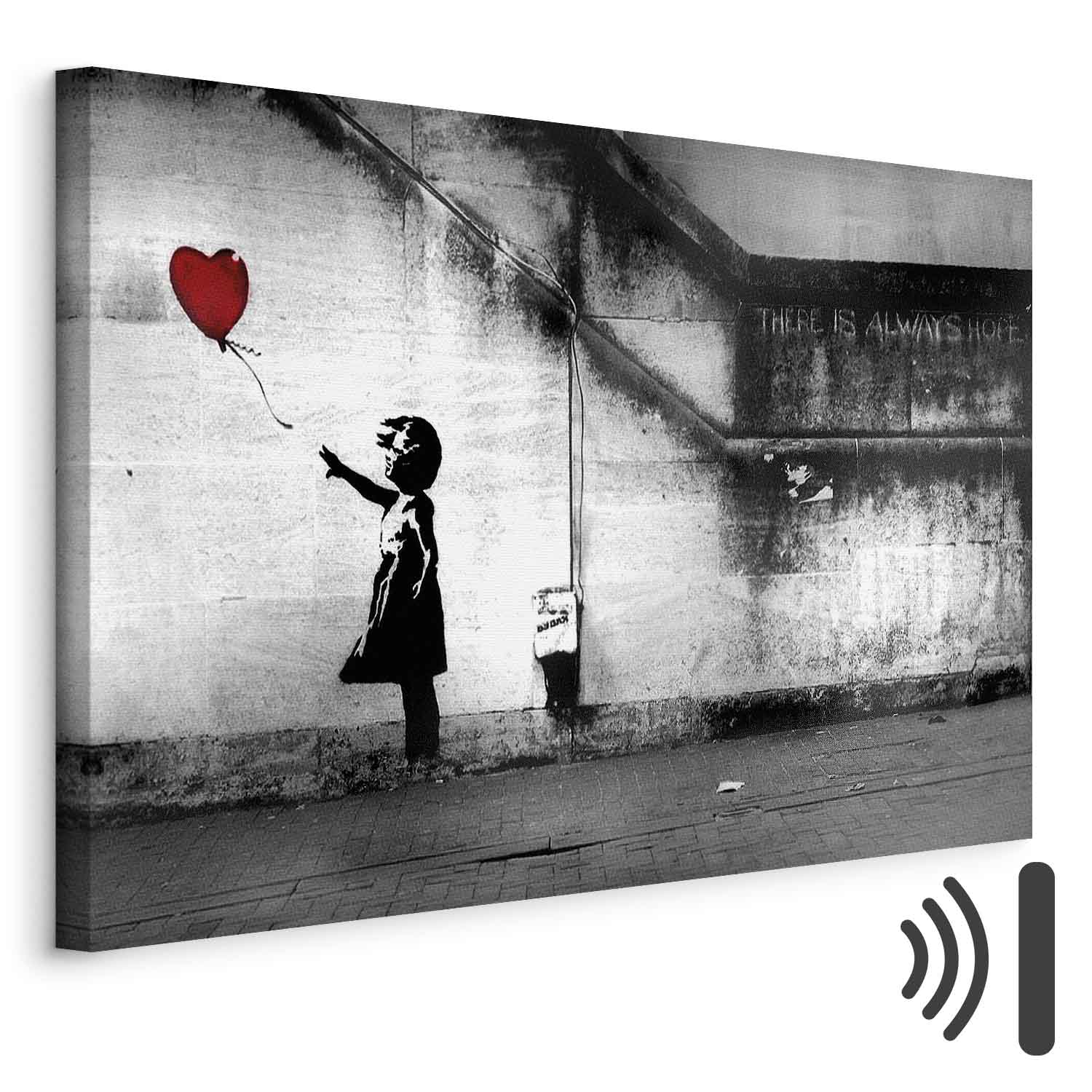 Banksy Hope Girl Graffiti Canvas Print