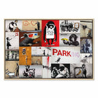 Banksy Graffiti Collage Canvas Print