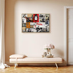 Banksy Graffiti Collage Canvas Print