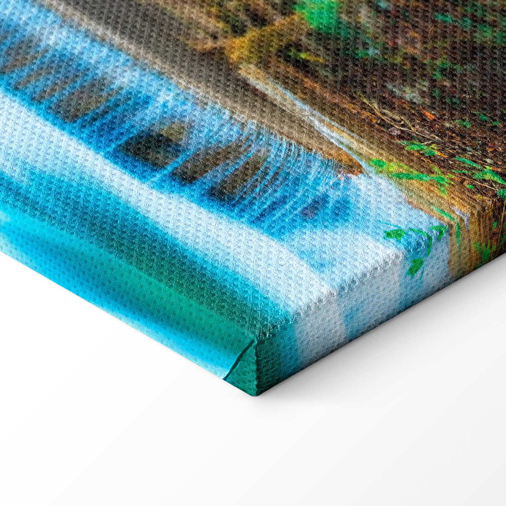 Blue Waterfall Forest Canvas Print