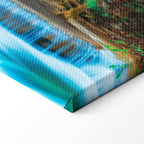 Blue Waterfall Forest Canvas Print