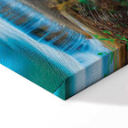 Blue Waterfall Forest Canvas Print