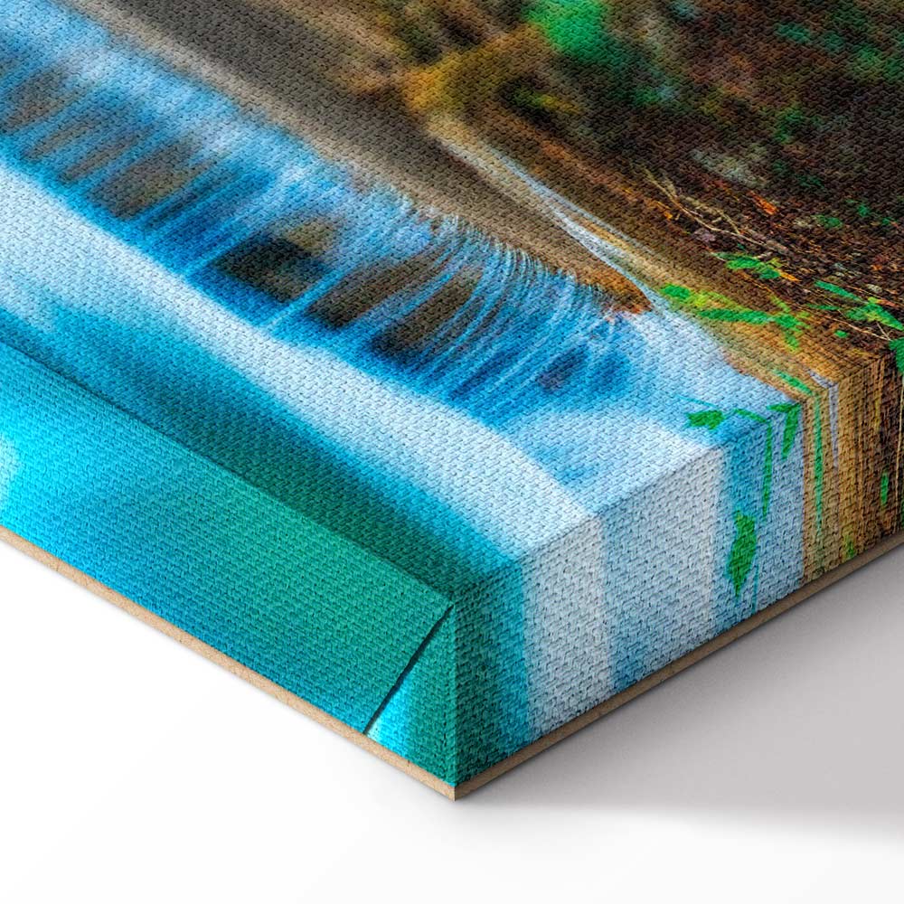 Blue Waterfall Forest Canvas Print