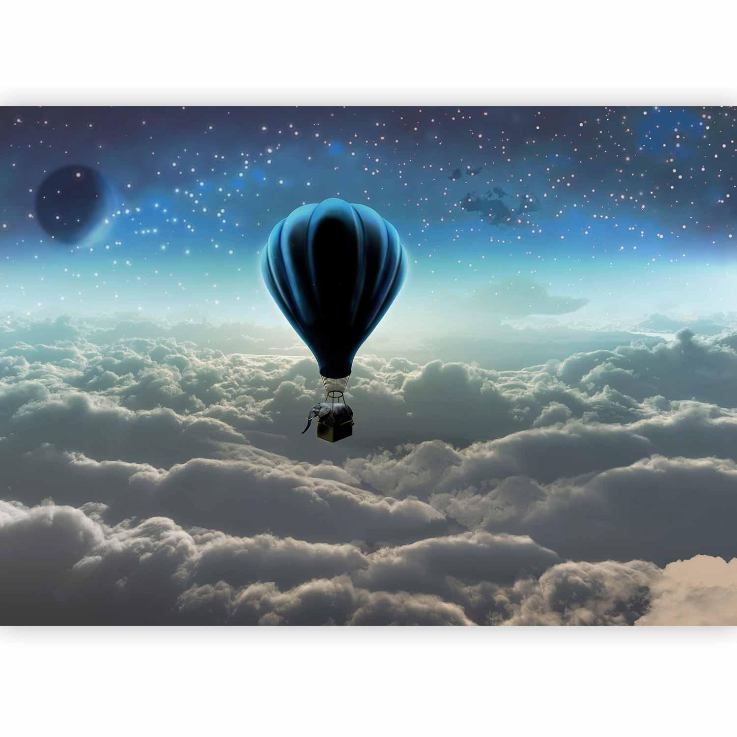 Night Sky Plane 3D Wall Mural