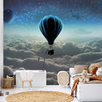 Night Sky Plane 3D Wall Mural