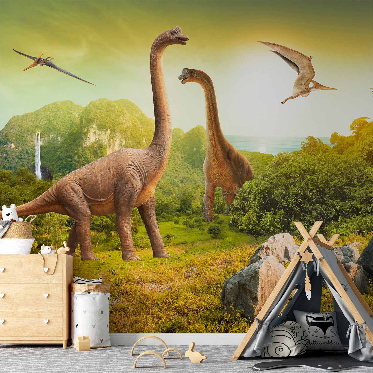 Dinosaur Kids Wall Mural