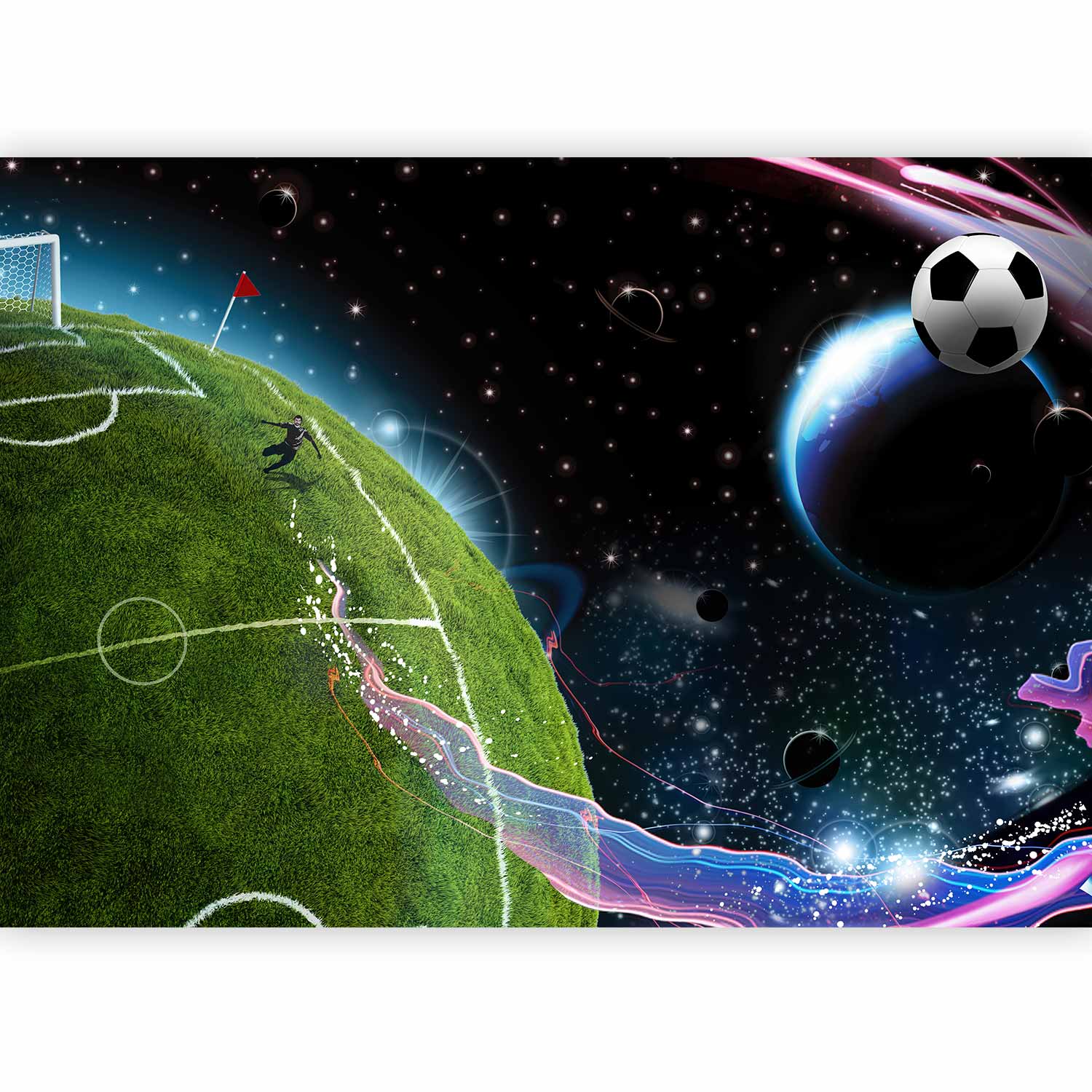 Space Match Sports Wall Mural