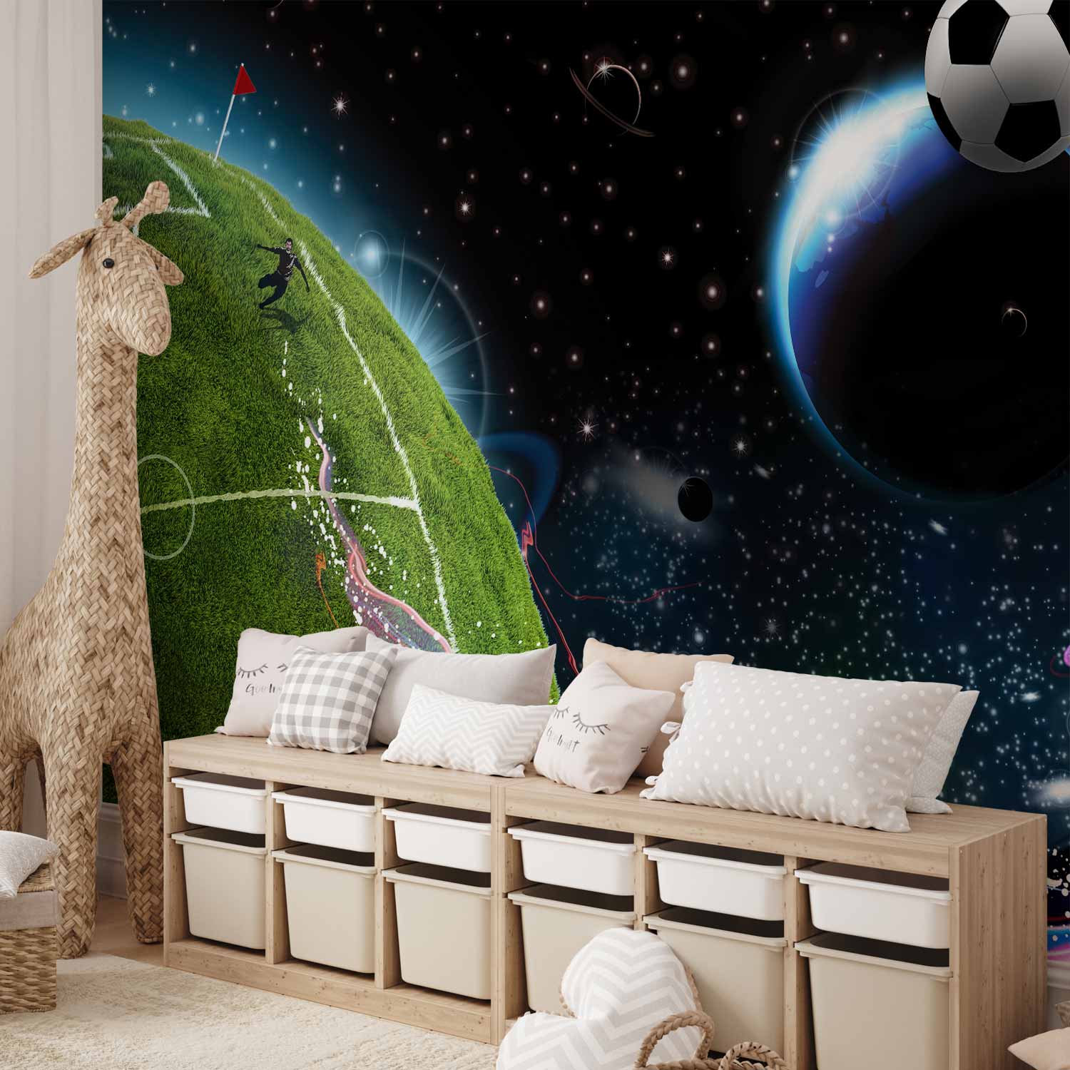 Space Match Sports Wall Mural
