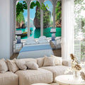 Seaside Terrace Columns Landscape Wall Mural