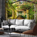 3D Garden Pergola Floral Wall Mural