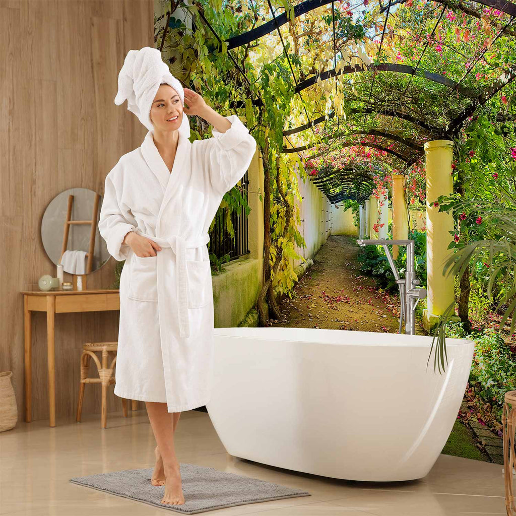 3D Garden Pergola Floral Wall Mural