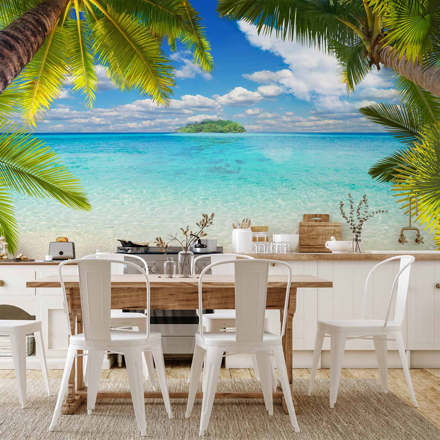 Tropical Island Coast Carefree Afternoon Wall Mural