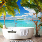 Tropical Island Coast Carefree Afternoon Wall Mural
