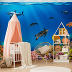Underwater Kingdom Ocean Animals Wall Mural