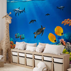 Underwater Kingdom Ocean Animals Wall Mural
