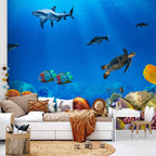 Underwater Kingdom Ocean Animals Wall Mural
