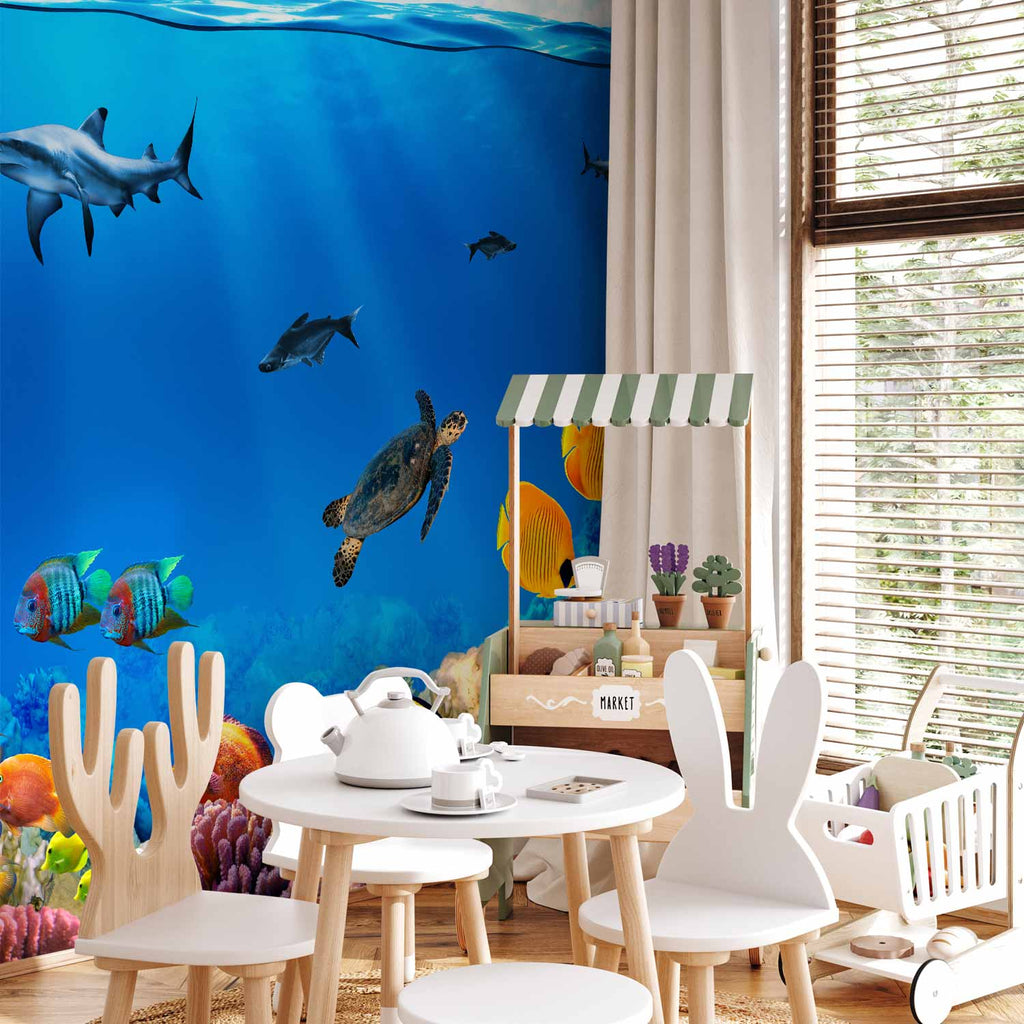 Underwater Kingdom Ocean Animals Wall Mural