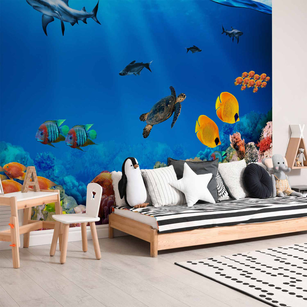 Underwater Kingdom Ocean Animals Wall Mural