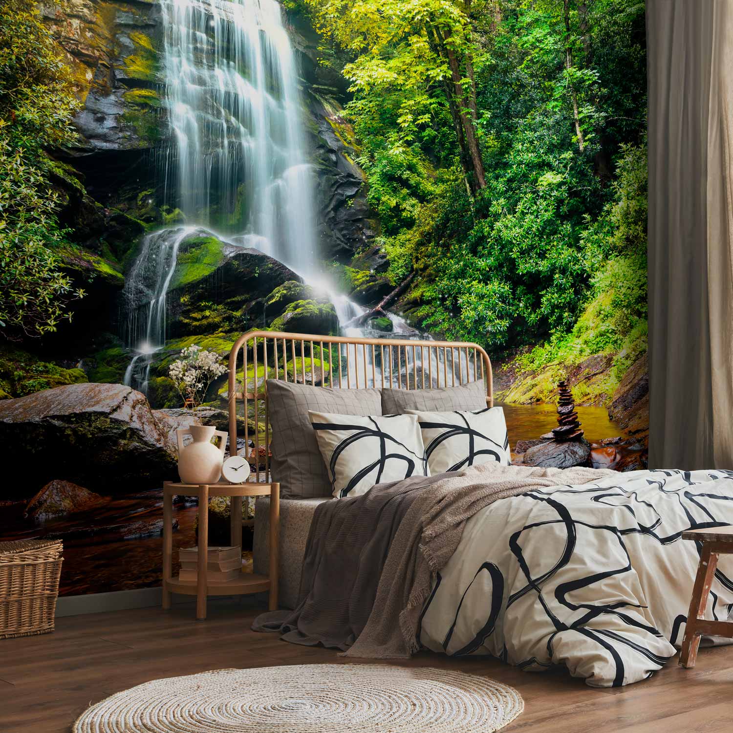 Waterfall River Nature Wall Mural