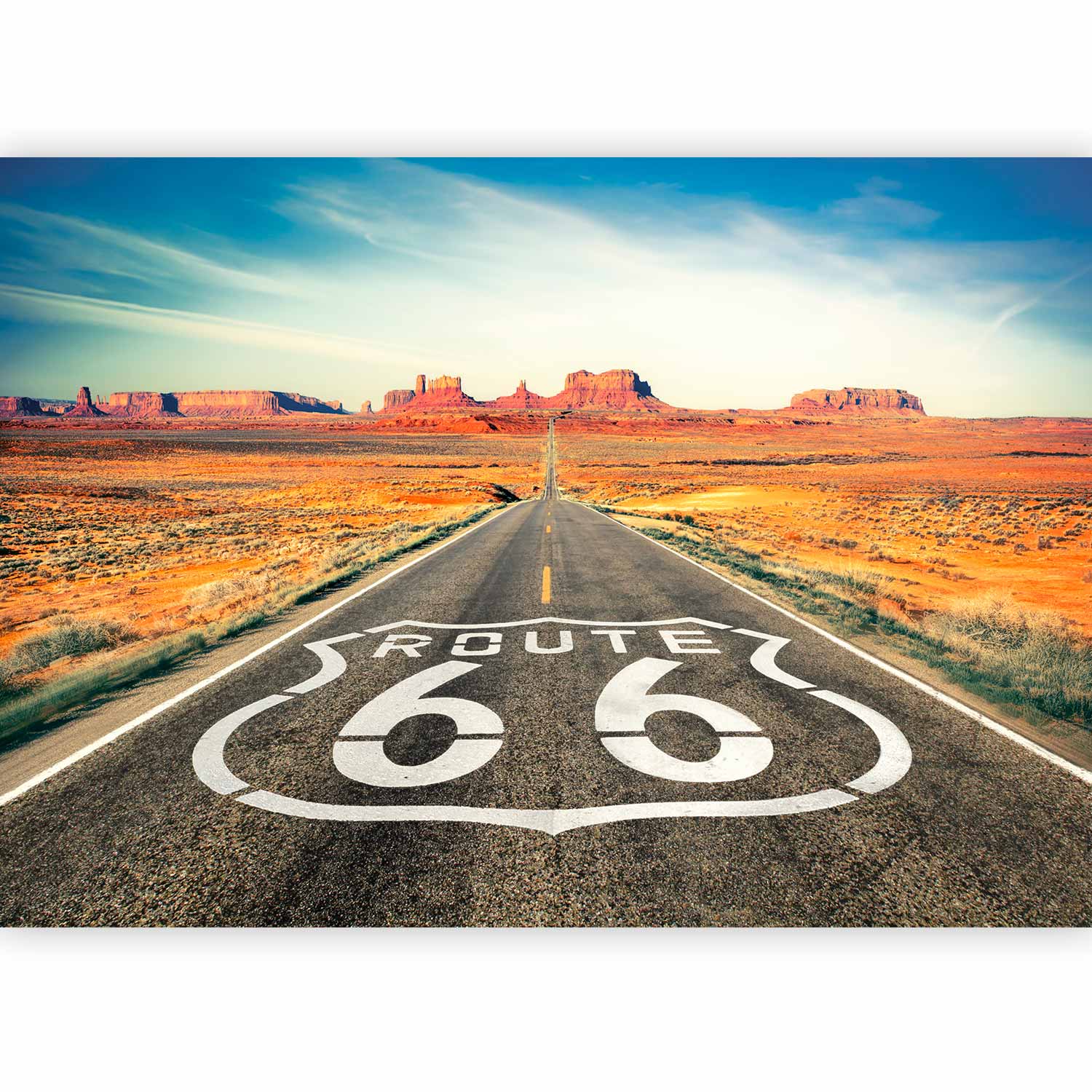 Route 66 Desert Road Landscape Wall Mural