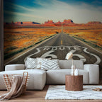 Route 66 Desert Road Landscape Wall Mural