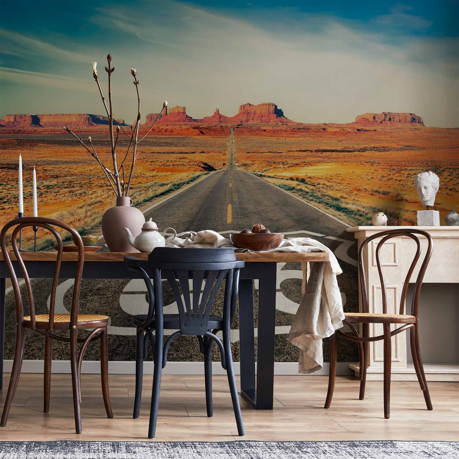 Route 66 Desert Road Landscape Wall Mural
