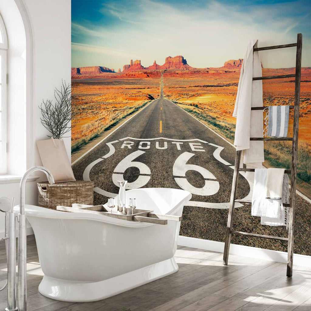 Route 66 Desert Road Landscape Wall Mural