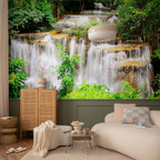 Thai Waterfall Forest Landscape Wall Mural