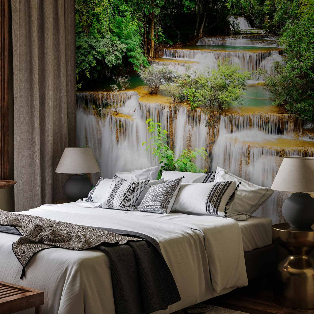 Thai Waterfall Forest Landscape Wall Mural