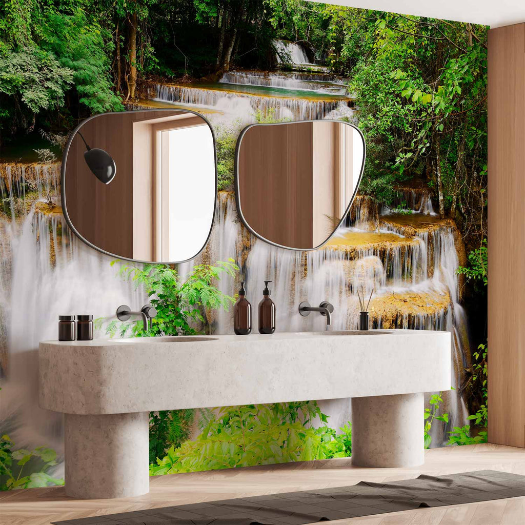 Thai Waterfall Forest Landscape Wall Mural