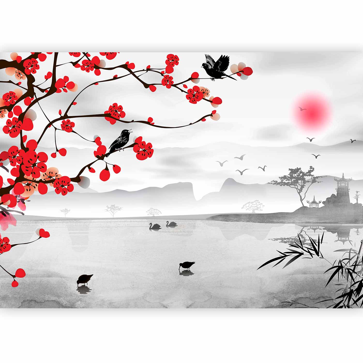 Japanese Garden Zen Wall Mural