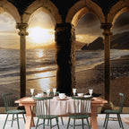 Castle on the Beach Coastal Wall Mural
