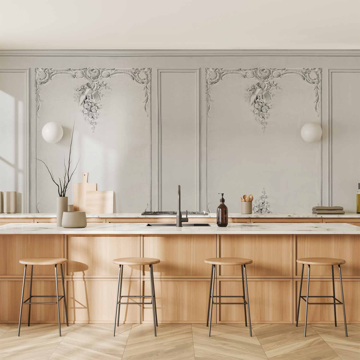 Baroque Palatial Ornamental Wall Mural