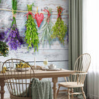 Provence Lavender and Spices Rustic Wall Mural