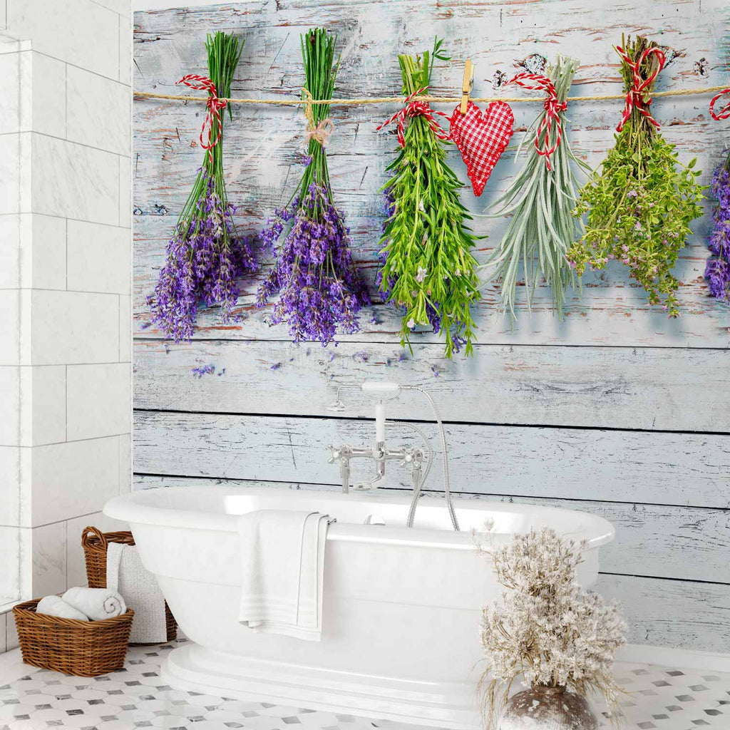 Provence Lavender and Spices Rustic Wall Mural